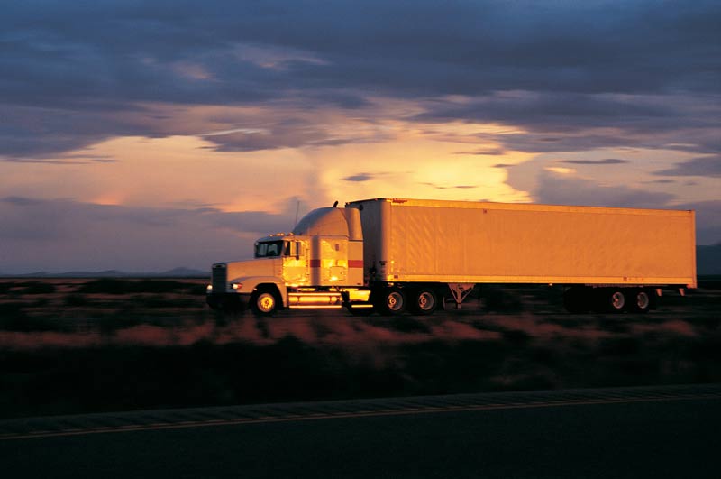 Freight Shipping Truck On The Road