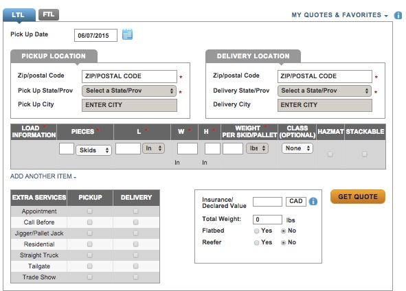 Instant Freight Quotes