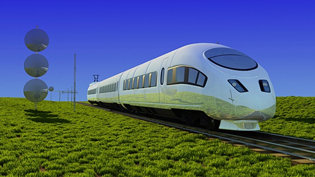 Futuristic electric rail photo