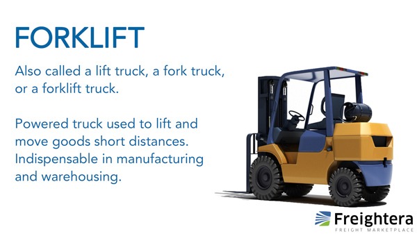 Forklift freight illustration and definition