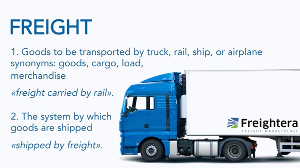 Freight definition and truck illustration