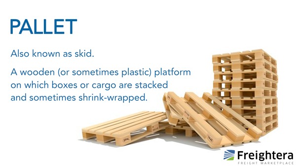 Pallet skid freight definition and illustration