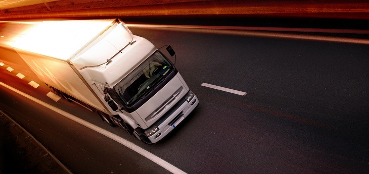 Truck on a highway