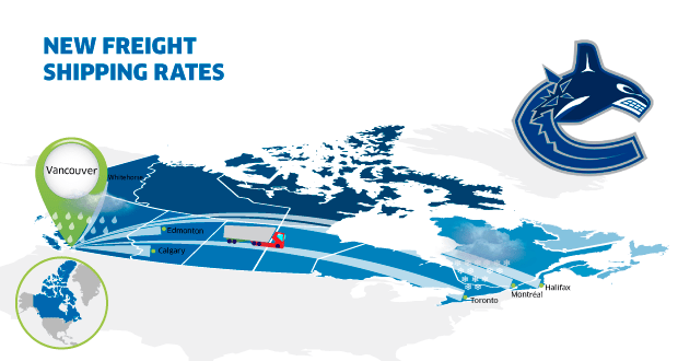 New freight rates Vancouver Canada