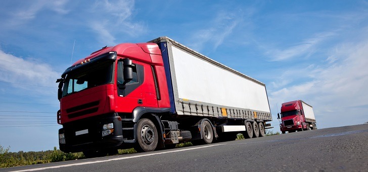 Trucks on the road