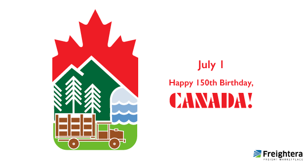 Freightera: Happy 150th Birthday Canada