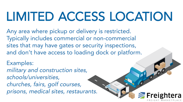 limited access location in freight definition and illustration