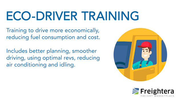 Eco-driver training in freight definition and illustration