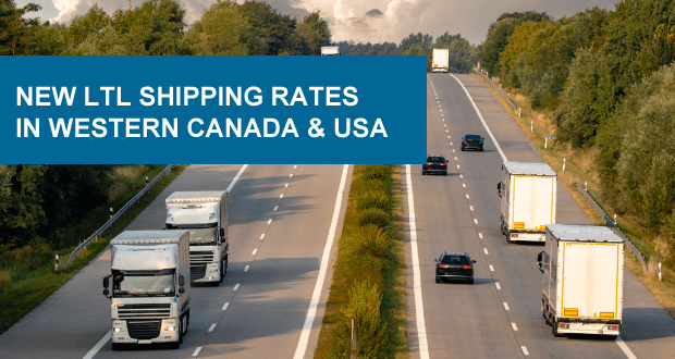 Freightera LTL rates in Western Canada and USA