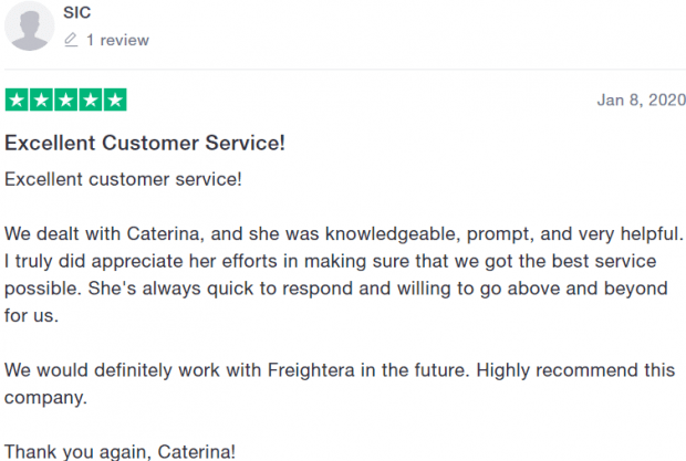 Freightera client review