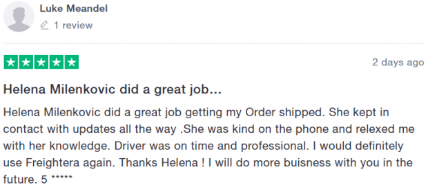 Freightera client review