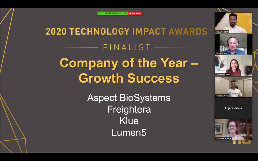 Technology Impact Award Finalist 2020