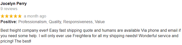 freightera review client customer
