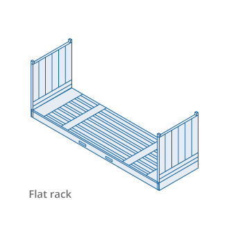 Flat-rack trailer for heavy haul freight shipping