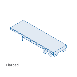 Flatbed trailer for heavy haul freight shipping