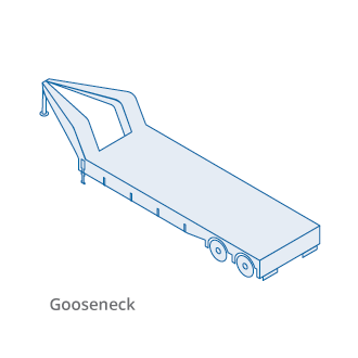 Gooseneck trailer for freight shipping
