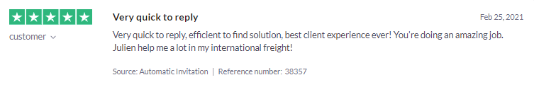 customer review Freightera