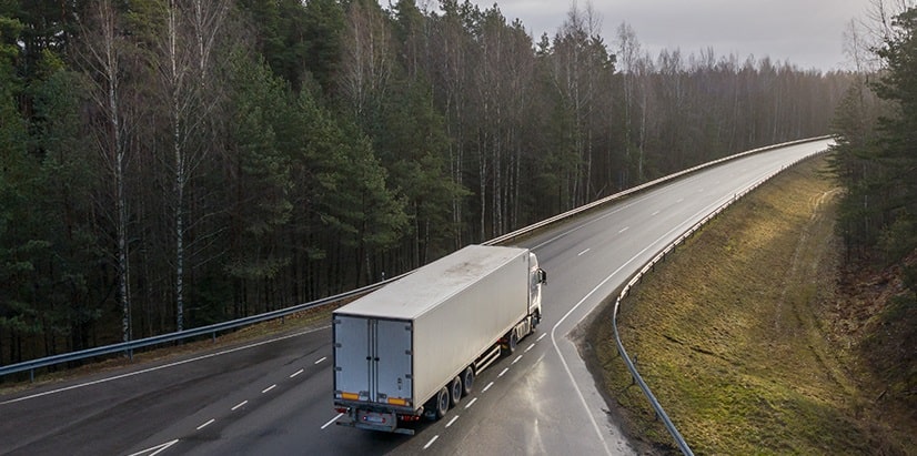 Truck on the road