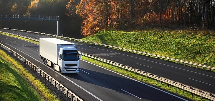 Freight truck on the road