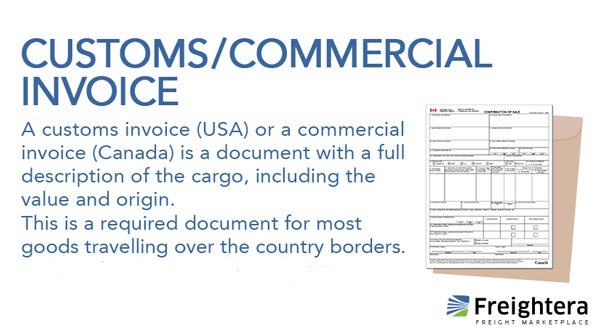 Customs Commercial Invoice definition illustration