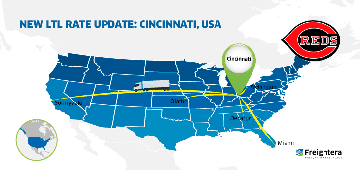 Cincinnati USA Map With Major Cities S 