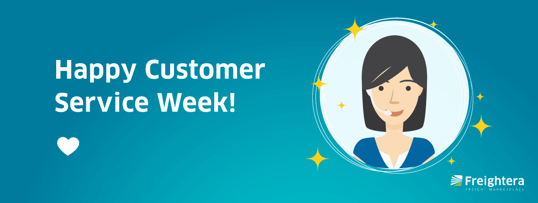 Customer Service Week illustration of a customer service representative with a headset