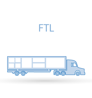 Illustration depicting pallet distribution in FTL shipping