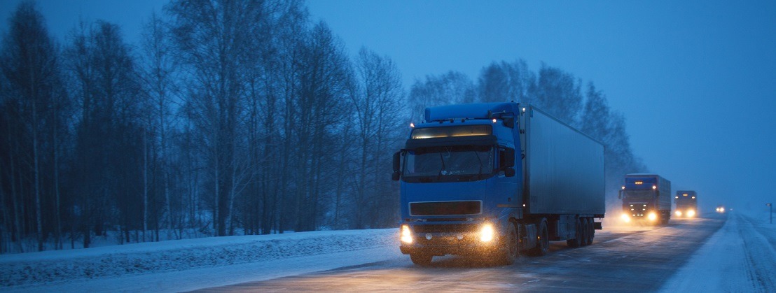 Winter freight transportation by truck