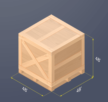 Crate dimensions illustration