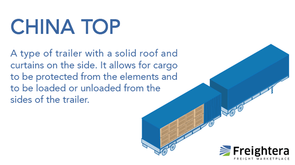 A definition of a china top freight trailer