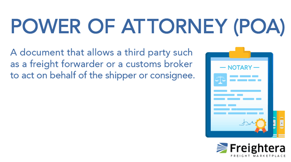 Power of attorney definition in freight shipping