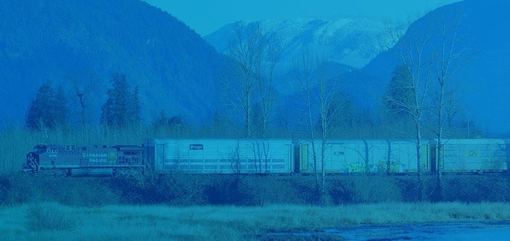 A freight train transporting cargo