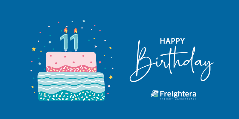 Freightera's 11th birthday card
