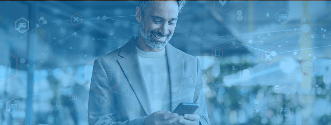 Businessman looking at their phone