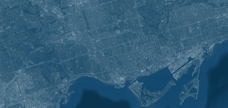 Satelite image of Toronto