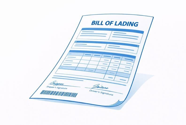 A Freightera illustration of a BOL Bill of Lading document