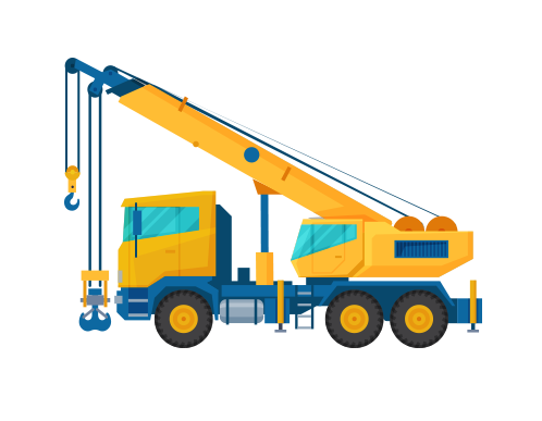A Freightera illustration of a crane truck