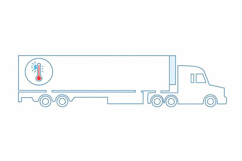 A Freightera illustration of a reefer truck
