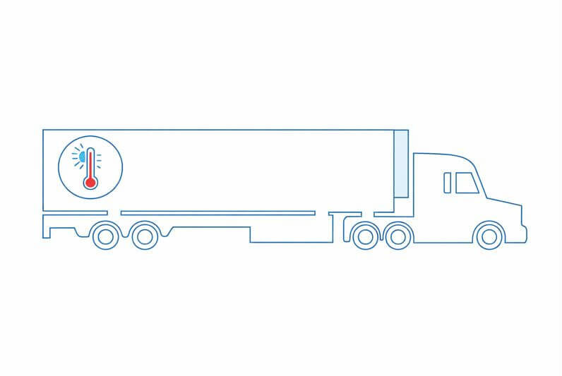 A Freightera illustration of a reefer truck