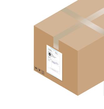 A Freightera illustration of a shipping label