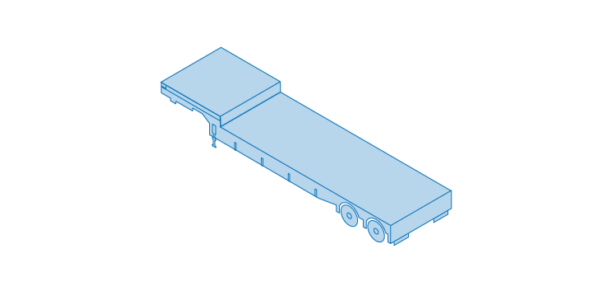 A Freightera illustration of a step deck truck
