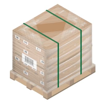 A Freightera illustration of a well-packaged pallet