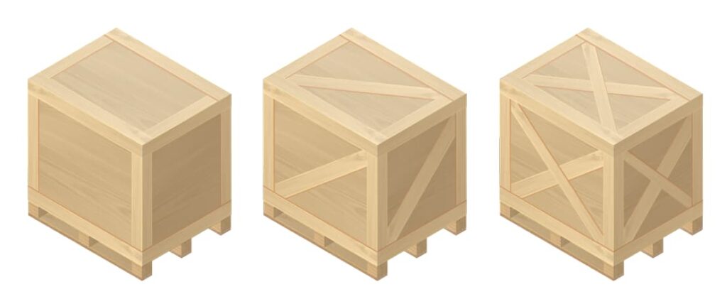A Freightera illustration of different types of crates
