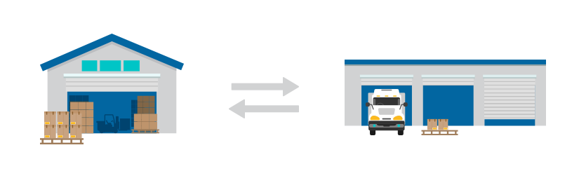 A Freightera illustration of shipping freight to a carrier terminal