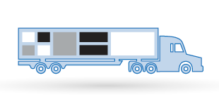 Freightera illustration of a truck shipping LTL freight