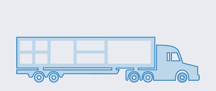 An illustration depicting FTL Freight shipping